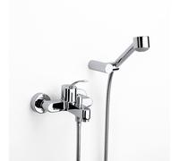 Roca Moai Wall Mounted Bath Shower Mixer and Handset in Chrome 5A0146C00