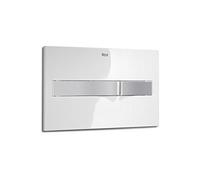 Roca PL2 Dual Flush Plate White/Chrome