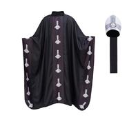 RocailleCos Ghost Papa Emeritus Cosplay Costume Robe Black Cape with Hat Outfits for Adult Gothic Robe Props (black, one size)