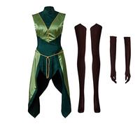 RocailleCos Machina Keyleth Cosplay Costume Halloween Uniform Vox Machina Half-elf Dress Suit for Adult Women (XXL, multicolored)