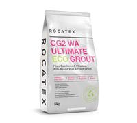 ROCATEX CG2 WA Ultimate Eco Grout 5Kg - High-Performance, Water-Resistant & Mould-Resistant Tile Grout - CG2 W For Walls & Floors, Interior & Exterior Use (Light Grey, 5Kg)