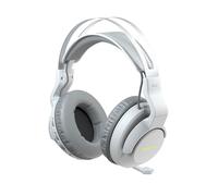 ROCCAT Elo 7.1 Air PC Wireless Gaming Headset, Surround Sound Headphones with Detachable Noise Cancelling Microphone, 50mm Drivers, 24 Hr Battery Life, RGB Lighting, White