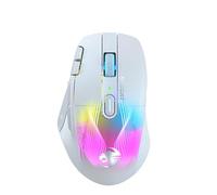 Roccat Kone XP Air - Wireless Gaming Mouse, 19K DPI Optical Sensor, 100h Battery, Charging Dock, AIMO RGB Lighting, White