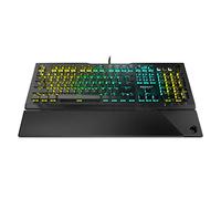 Roccat Vulcan Pro Linear Optical PC Gaming Keyboard, Titan Switch Full Size with Per Key AIMO RGB Lighting, Anodized Aluminum Top Plate and Detachable Palm/Wrist Rest, Low Profile, Black