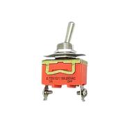 ROCCMWUUC 1pc E-TEN1021 1121 1122 1221 1321 1322 Series Orange Toggle Switch 15A 250VAC ON Off ON 2/3 Positions 2/3/4/6 Pins(E-TEN1021 2Pins)