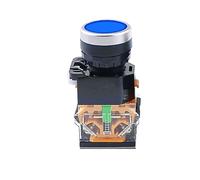 ROCCMWUUC LA38 2 Position 1NO /1NC with LED Indicator Light 22mm Push Button Switch Series Knob Switch(Blu)