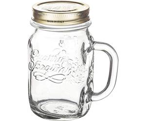 Rocco Bormioli 4 Stagioni Clear Glass Jar with Handle and Lid, 47 x 25 x 15 cm [Italian Language Design]