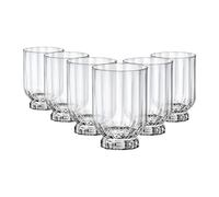 Florian Double Whisky Glasses - 375Ml - Clear - Pack Of 6