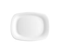 Rocco Bormioli Plate Parma White Rectangular 18 x 21 cm Glass Opal