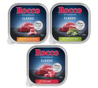 Rocco Classic Trays Saver Pack 27 x 300g - Mix 1: Pure Beef, Green Tripe, Poultry Hearts