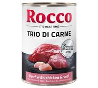 Rocco Classic Trio di Carne Saver Pack 24 x 400g - Beef with Chicken & Veal