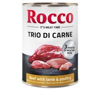 Rocco Classic Trio di Carne Saver Pack 24 x 400g - Beef with Lamb & Poultry