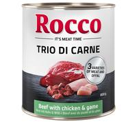 Rocco Classic Trio di Carne Saver Pack 24 x 800g - Beef with Chicken & Game