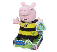 Rocco Giocattoli 07381 Pig Soft Plush Peppa, 20 cm High and Entirely Made with Recycled Plastic, Assorted in Four, Bee Colour