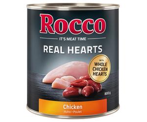 Rocco Real Hearts Saver Pack 24 x 800g - Chicken with whole Chicken Hearts