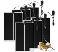 ROCEEI 6 Pcs Reptile Heat Mat 20W 11x16.5 Inch Reptile Heating Pad with Temperature Control Removable Terrarium Heater Under Tank Heat Pad for Gecko Turtle Tortoise Snake Lizard Hermit Crab