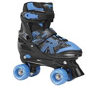 Roces Boys Quaddy 3.0 Boy Adjustable Roller Skates, boys, Adjustable children's roller skates, 550094, black-astro blue, 30/33