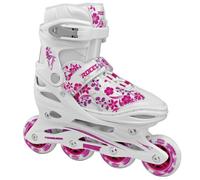 Roces Children's Compy 8.0 Girls Inline Skates, Adjustable Roller Skates, White and Violet