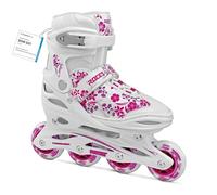 Roces Children's Compy 8.0 Girls Inline Skates, Adjustable Roller Skates, White and Violet