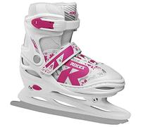 Roces Children's Jokey Ice 2.0 Adjustable Ice Skate, White/Fuchsia, 34-37