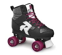 Roces Model Disco Palace Roller Skates, Quad Roller Skates 4 Wheels, Women and Men, White/Black