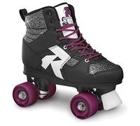 Roces Model Disco Palace Roller Skates, Quad Roller Skates 4 Wheels, Women and Men, White/Black
