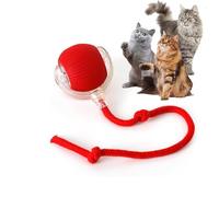 Rocfish Durable Interactive Cat Toys for Indoor Cats, Smart Automatic Cat Chase Ball Toy, Upgraded Speedy Tail Kitten Toy for Bored Indoor Adult Pets (Red)