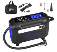 ROCGORLD R8 Portable Air Compressor 12V Blue with Dual Digital Display, 3 Times Faster Inflating for Car, Bike, Ball, Motorcycle,