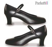 ROCH VALLEY BLACK DANCE STAGE CHARACTER SHOES BLACK 2.5" HEEL SIZES 13-8.5 GIGI