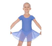 Roch Valley Dance Leotard RV2383 Dress - Nylon Lycra, Short Sleeve Leotard with Chiffon Skirt attached for Class or Show