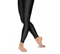 Roch Valley Footless Leggings Nylon Lycra Shiny Black Dance Gymnastics Freestyle