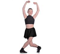 Roch Valley Girls Lcss Nylon Lycra Short Circular Skirt, Black, M/ 134-140 EU