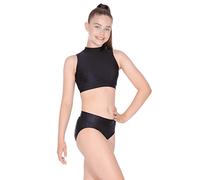 Roch Valley High Neck Crop Top Age 7-8 Black