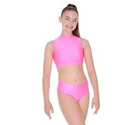 Roch Valley High Neck Crop Top Age 9-10 Shocking Pink