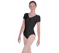 Roch Valley Women's Jeanette Short Sleeve Leotard, Black, Age 3-4