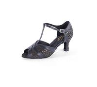 Roch Valley Leah Wide Fit Ballroom Shoe 4 Black/Gold