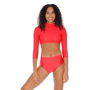 Roch Valley Long Sleeve Crop Top Age 9-10 Red