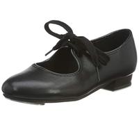 ROCH VALLEY TAP SHOES GIRLS LOW HEEL SILVER WHITE BLACK PU DANCE 5C - 8A LHP