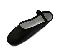 Roch Valley Ophelia Leather Ballet Shoes Full Suede Sole Pre-Attached Elastics New Improved Sizing! (11 EUR 29 (Child), Black)