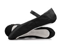 Roch Valley Ophelia Leather Ballet Shoes Full Suede Sole Pre-Attached Elastics New Improved Sizing! (5.5 EUR 39 (Adult), Black)
