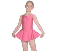 Dancewear Central Sleeveless ISTD Junior Lycra Leotard With Skirt, Rose Pink