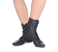 Roch Valley Split Sole Leather Jazz Boots, Black, 6 UK
