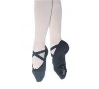Roch Valley Split Sole Vegan Canvas Ballet Shoes with Elasticated Binding (Black, UK Footwear Size System, Adult, Women, Numeric, Medium, 3