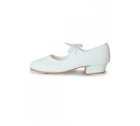 Roch Valley Tap Shoes Low Heel PU with Fitted Toe and Heel Taps White