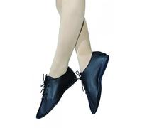 Roch Valley Unisex Leather Jazz Shoes for Modern Dance, Jazz Dance & Performing Arts style AJSR in Black or White from Ltd - UK Manufacturer C11 Black