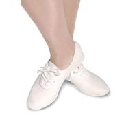 Roch Valley Unisex Leather Jazz Shoes for Modern Dance, Jazz Dance & Performing Arts Style AJSR in Black or White from Ltd - UK Manufacturer 1.5 Black
