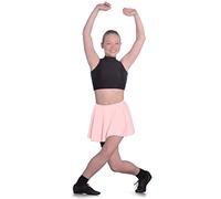 Roch Valley Women's LCSS Nylon Lycra Short Circular Skirt, Pale Pink, Age 9-10