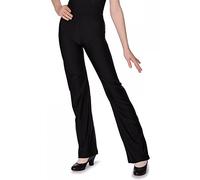 Roch Valley Women's Nylon/Lycra Nylon lycra Flared Leg Jazz Pants, Black, 12 UK