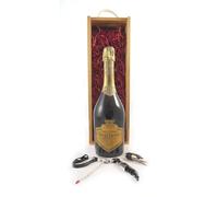 Roche Lacour Blanc-De-Blancs Brut 1999 Vintage Crémant De Limoux in a silk lined wooden box with four wine accessories, 1 x 750ml