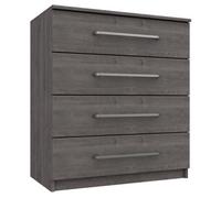 Rochester 4 Drawer Chest - Dark Grey Oak On Express Delivery And Ready Assembled